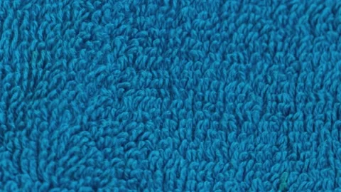 Cloth Material Blue Towel Wool Stock-Footage 134664480