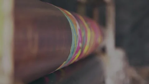 The cloth mill squeezing out water, Stock Footage 277216527