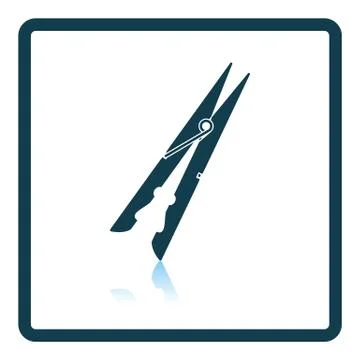 Cloth peg icon Stock Illustration