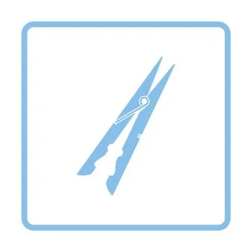 Cloth peg icon Illustrazione stock