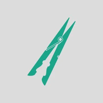 Cloth peg icon Illustrazione stock