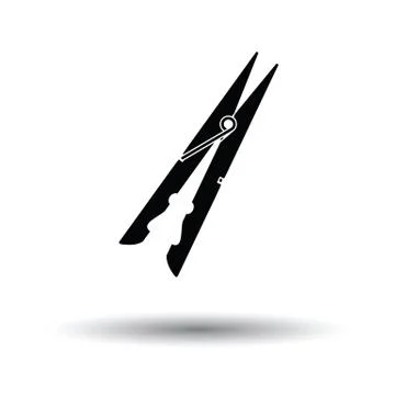 Cloth peg icon Stock Illustration