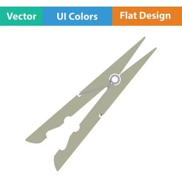 Cloth peg icon Stock Illustration