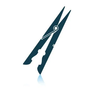 Cloth peg icon Illustrazione stock