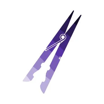 Cloth Peg Icon Stock Illustration