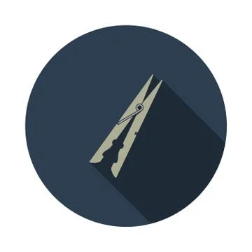 Cloth Peg Icon Stock Illustration