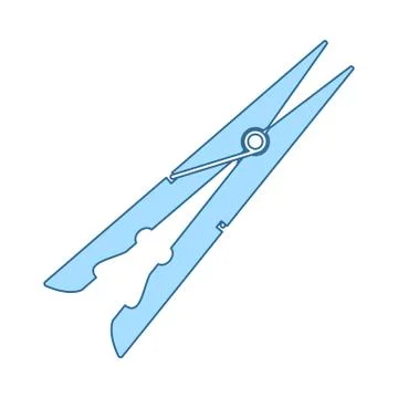 Cloth Peg Icon Illustrazione stock