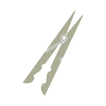 Cloth Peg Icon Illustrazione stock