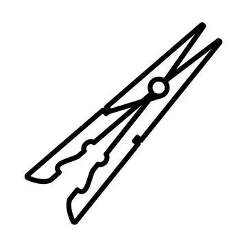 Cloth Peg Icon Stock Illustration