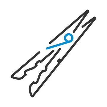 Cloth Peg Icon Stock Illustration