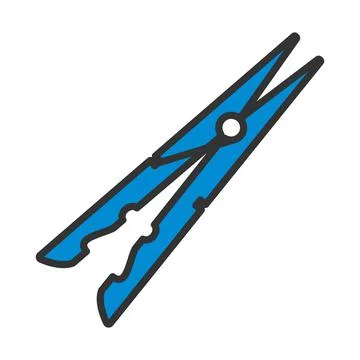 Cloth Peg Icon Stock Illustration