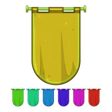 Cloth royal flag cartoon vector graphic Stock Illustration