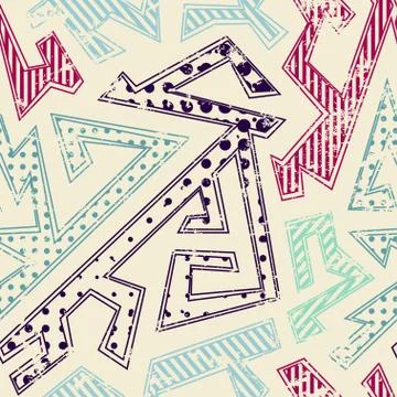 Cloth seamless pattern with grunge effect Stock Illustration