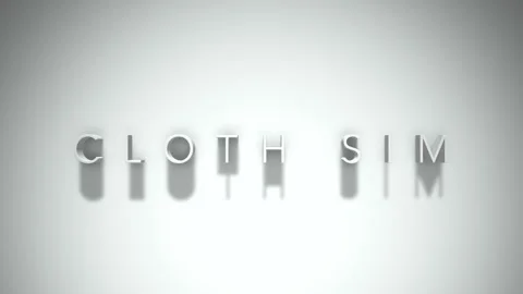 Cloth sim 3D title animation with shadows on a white background Stock Footage 297388602