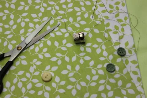 Cloth with thread coils Stock Photos