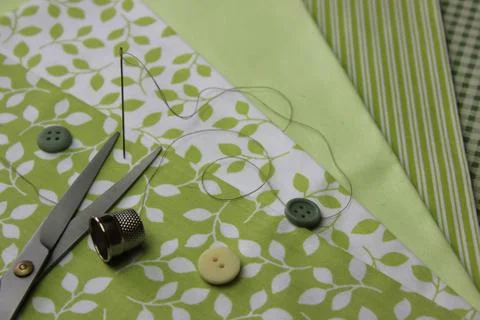 Cloth with thread coils Stock Photos