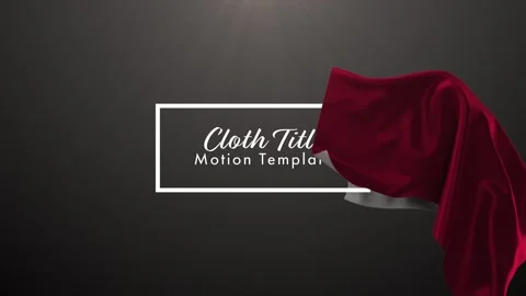 Cloth Title After Effects stock