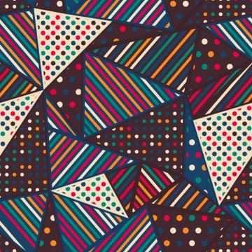 Cloth triangle seamless pattern Stock Illustration