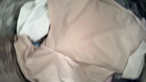 Cloth in tup or top loading washing machine,spinning for clean, Video stock 302881914