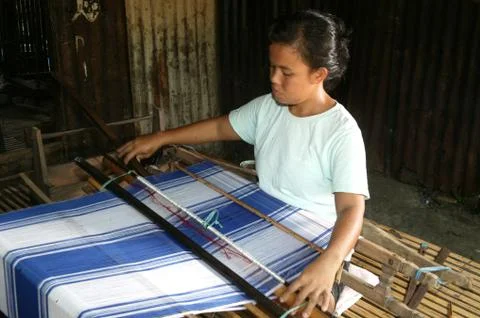Cloth weavers Stock Photos