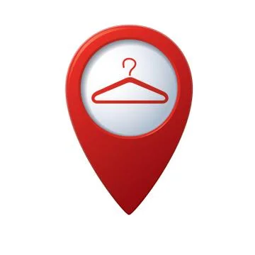 Clothers hanger icon pointer Stock Illustration