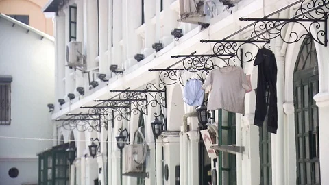 Clothes in the air Stock Footage 126968222