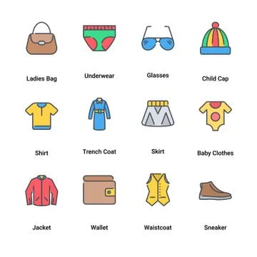 Clothes and Accessories Illustrazione stock