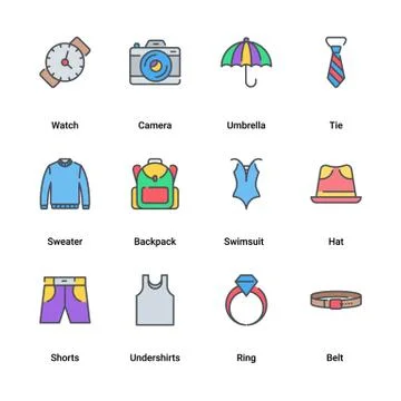 Clothes and Accessories Illustrazione stock