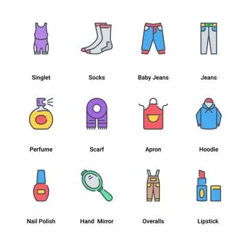 Clothes and Accessories Illustrazione stock