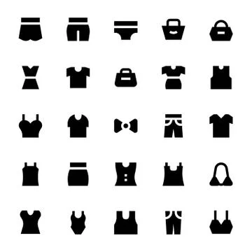 Clothes, Apparel and Garments Vector Illustrazione stock