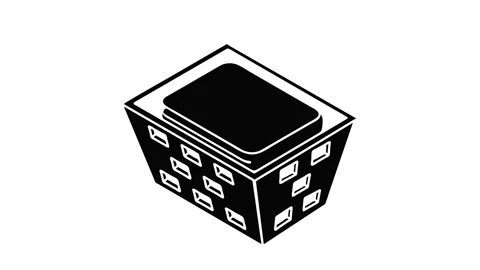Clothes in basket icon animation Stock Footage 152767931