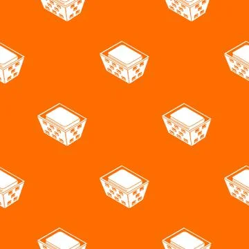 Clothes in basket pattern vector orange Stockillustratie
