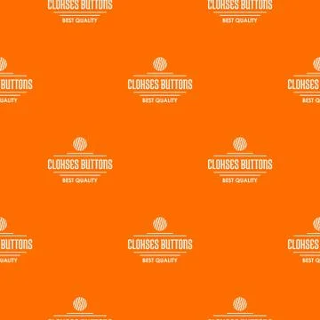 Clothes button accessory pattern vector orange Stock Illustration