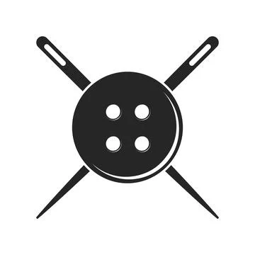 Clothes Button And Sewing Needles Concept Vector 스톡 일러스트