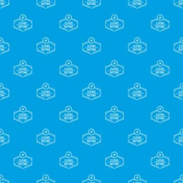 Clothes button craft pattern vector seamless blue Stock Illustration