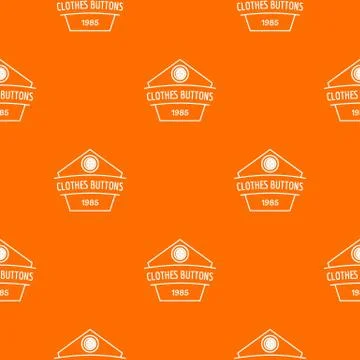 Clothes button dress pattern vector orange 스톡 일러스트