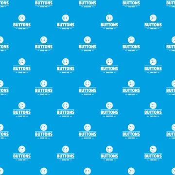 Clothes button dressmaking pattern vector seamless blue 스톡 일러스트