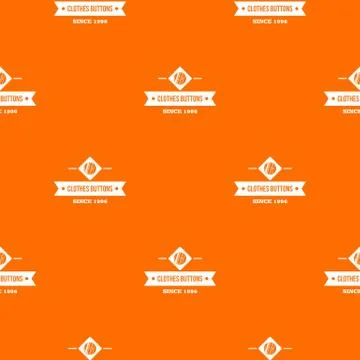 Clothes button element pattern vector orange Stock Illustration