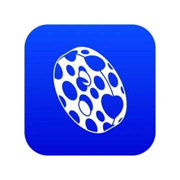 Clothes button icon blue vector 스톡 일러스트