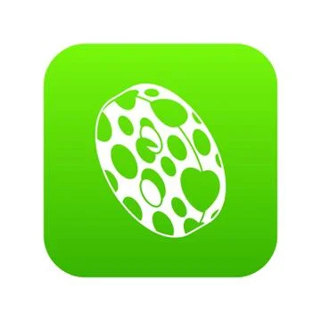 Clothes button icon green vector 스톡 일러스트