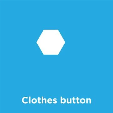 Clothes button icon isolated on blue background Illustrazione stock