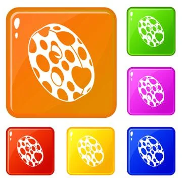 Clothes button icons set vector color Stock Illustration