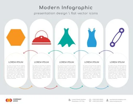 Clothes button infographics design Stock Illustration