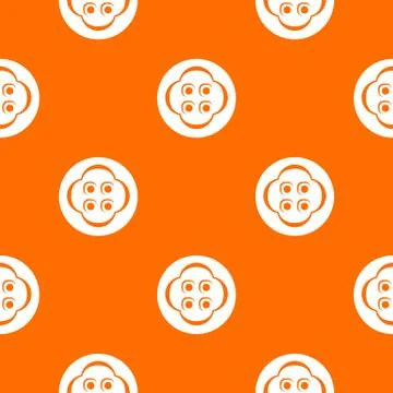 Clothes button pattern vector orange Illustrazione stock