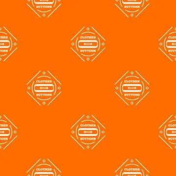 Clothes button plastic pattern vector orange Stock Illustration