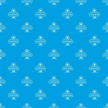 Clothes button service pattern vector seamless blue Stock Illustration