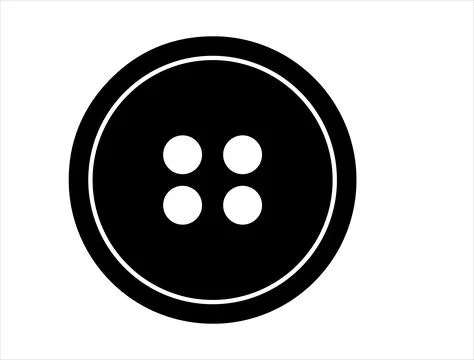 Clothes button silhouette vector art Stock Illustration