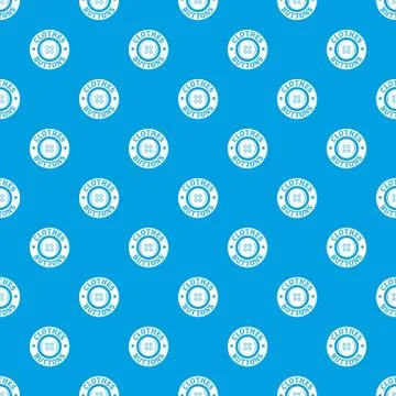 Clothes button vintage pattern vector seamless blue Stock Illustration
