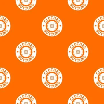 Clothes button vintage pattern vector orange 스톡 일러스트