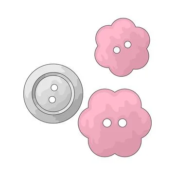 Clothes Buttons illustration イラスト素材